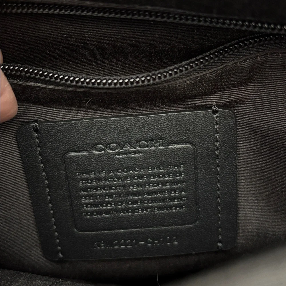 Coach Leather Backpack Blue Track Plaid Laptop Travel Carry On Bag Quiet Luxury‎